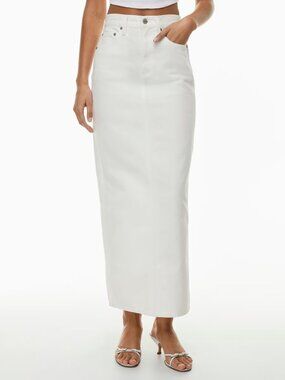 Denim Forum The '90s Pencil Maxi Denim Skirt